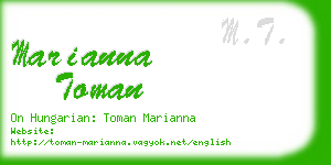 marianna toman business card